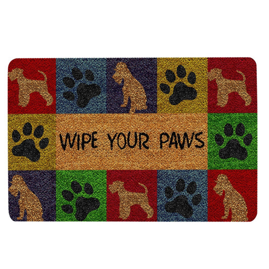 Schnauzer Welcome Doormat, Schnauzer Wipe Your Paws Colorful Pattern Dog Lover Gift Welcome Doormat, Pets Home Decor Door Mat