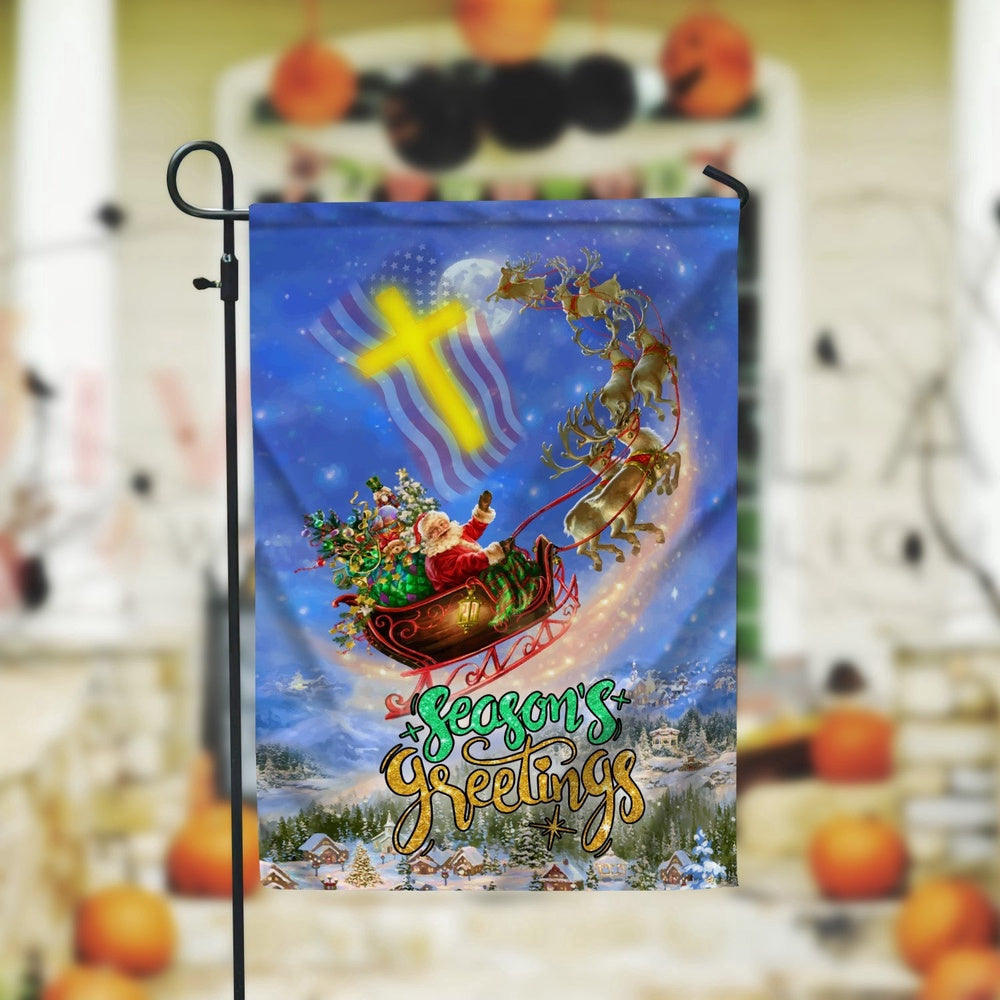 Season’s Greetings Garden FlagXmas, Garden Flags, Outdoor Xmas Flags, Christmas Outdoor Decor