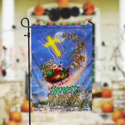 Season’s Greetings Garden FlagXmas, Garden Flags, Outdoor Xmas Flags, Christmas Outdoor Decor