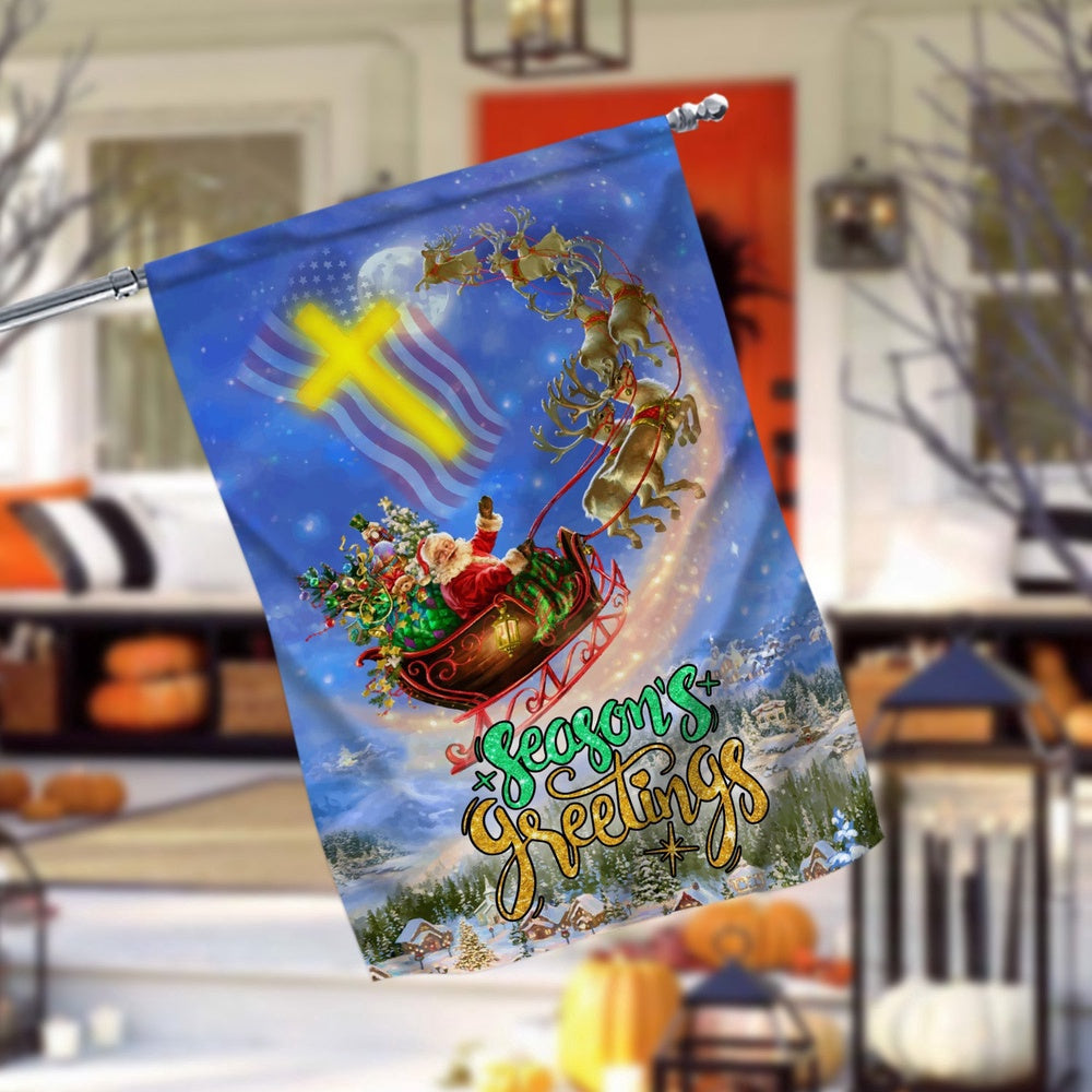 Season’s Greetings Garden FlagXmas, Garden Flags, Outdoor Xmas Flags, Christmas Outdoor Decor