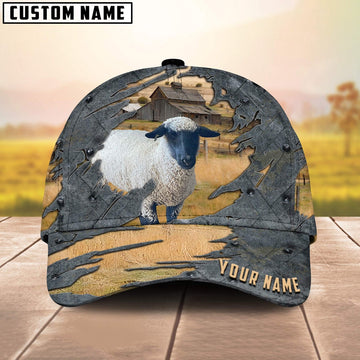 Sheep2 Customized Name Cap, Farmer Cap, Cap For Farmers, Best Farm Hat, Farm Use Hat