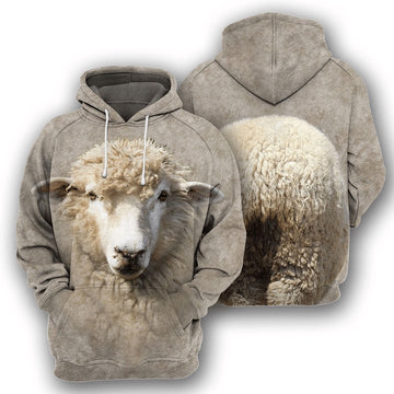 Sheep All Over Printed Hoodie, Farmer Hoodie, Farm Themed Shirts, Farm Tee Shirts