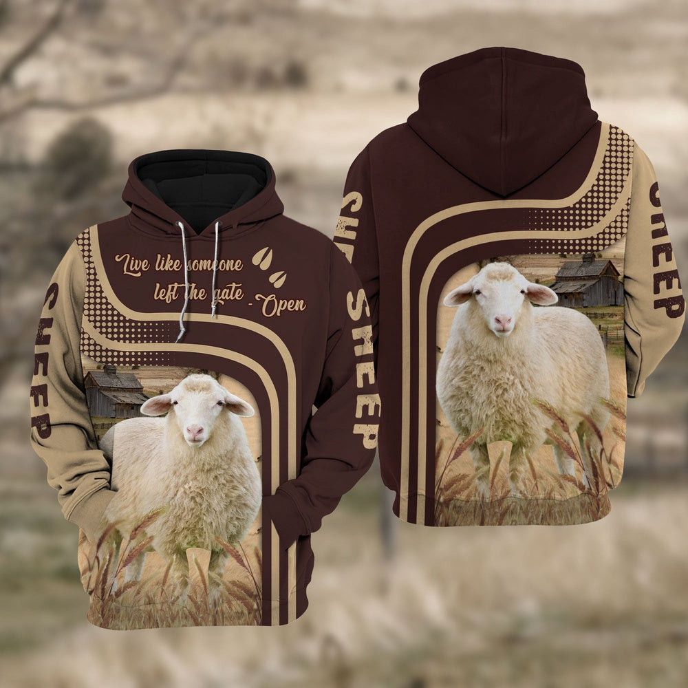 Sheep Live Like Some One Hoodie, Farmer Hoodie, Farm Themed Shirts, Farm Tee Shirts