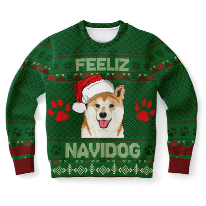 Shiba Inu Feliz Navidog Ugly Christmas Sweater, Christmas Ugly Sweater, Sweater Xmas, Ugly Sweater