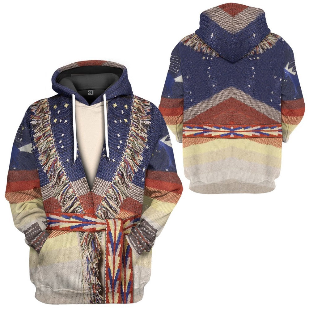 Shirt Within Shirt Native American All Over Printed Hoodie, Native American Hoodie, 3D Native American Hoodie
