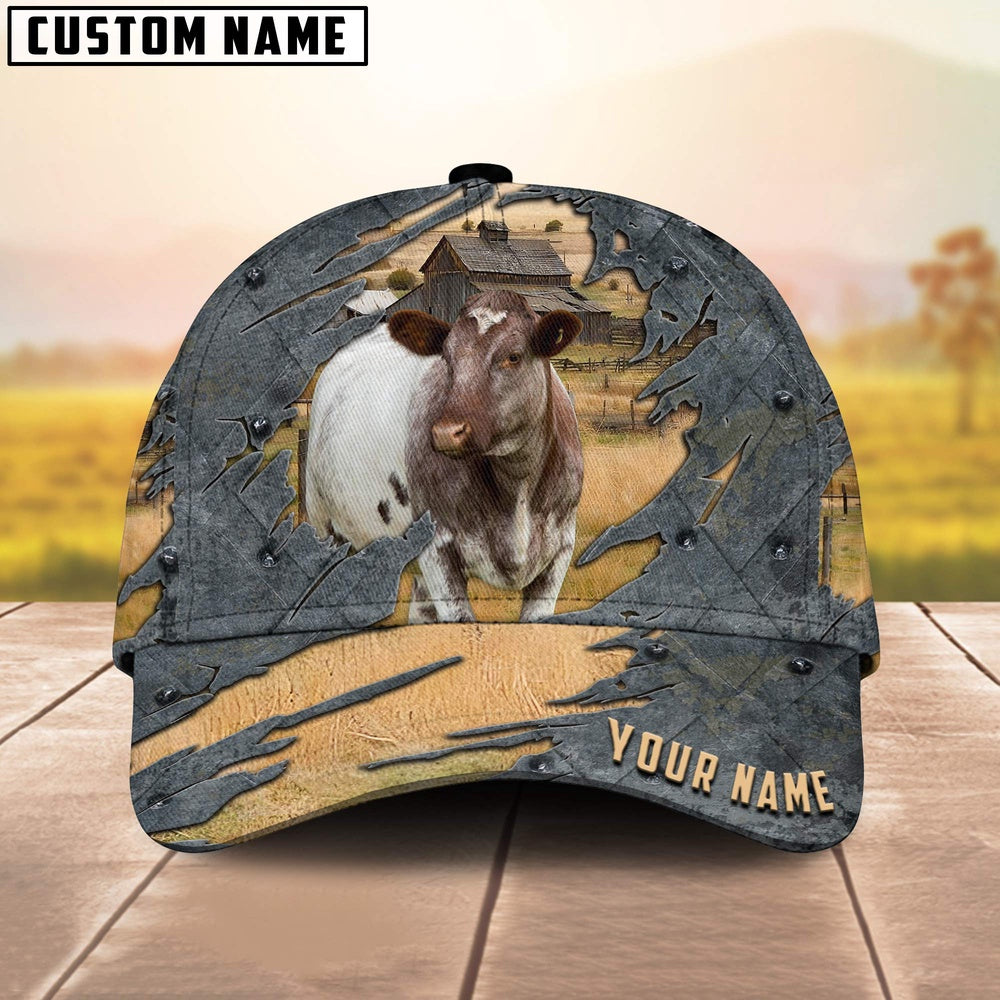 Shorthorn Customized Name Cap, Farmer Cap, Cap For Farmers, Best Farm Hat, Farm Use Hat