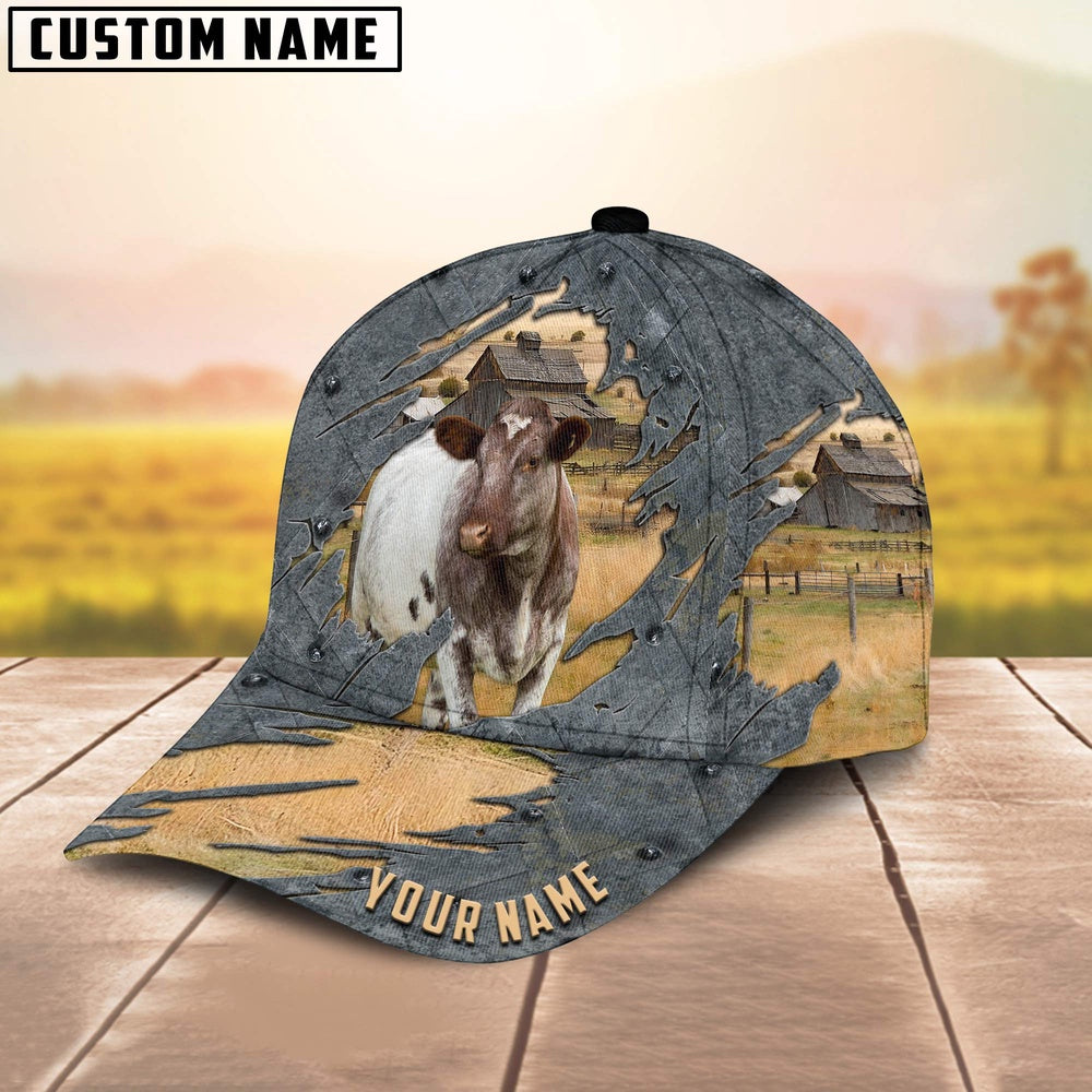 Shorthorn Customized Name Cap, Farmer Cap, Cap For Farmers, Best Farm Hat, Farm Use Hat