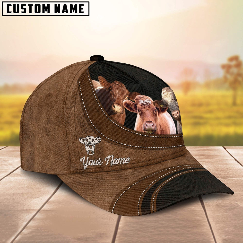 Shorthorn Happiness Customized Name Cap, Farmer Cap, Cap For Farmers, Best Farm Hat, Farm Use Hat