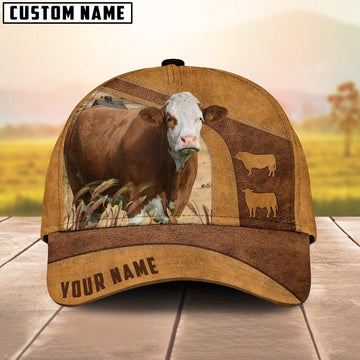 Simmental Custom Name Cap, Farmer Cap, Cap For Farmers, Best Farm Hat, Farm Use Hat