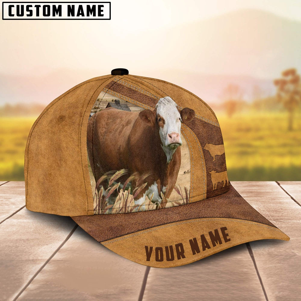 Simmental Custom Name Cap, Farmer Cap, Cap For Farmers, Best Farm Hat, Farm Use Hat
