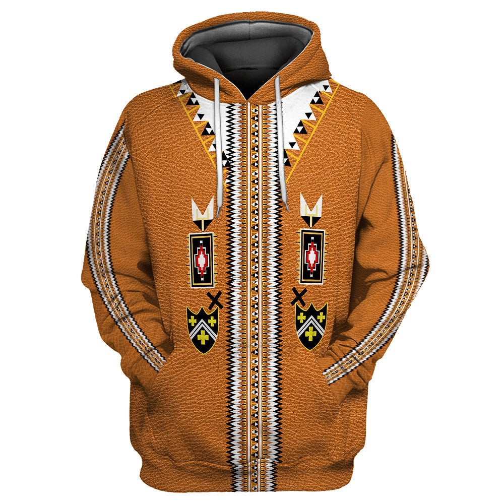 Simple Fashion Native American All Over Printed Hoodie, Native American Hoodie, 3D Native American Hoodie
