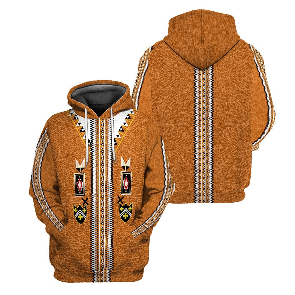 Simple Fashion Native American All Over Printed Hoodie, Native American Hoodie, 3D Native American Hoodie