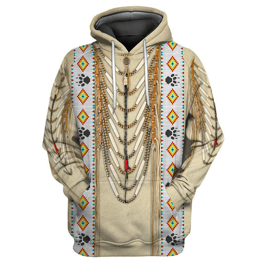 Simplicity Native American All Over Printed Hoodie, Native American Hoodie, 3D Native American Hoodie