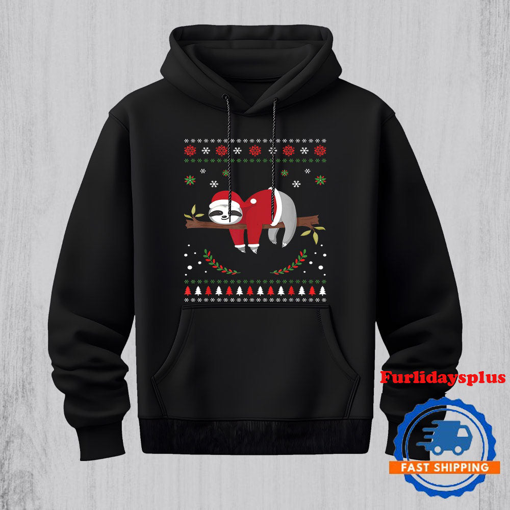 Sloth Christmas Holiday Sloth Hoodie, Christmas T Shirt, Christmas Sweatshirt