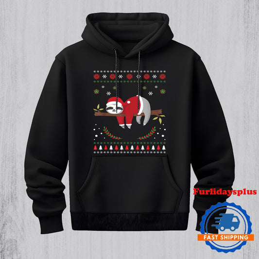 Sloth Christmas Holiday Sloth Hoodie, Christmas T Shirt, Christmas Sweatshirt