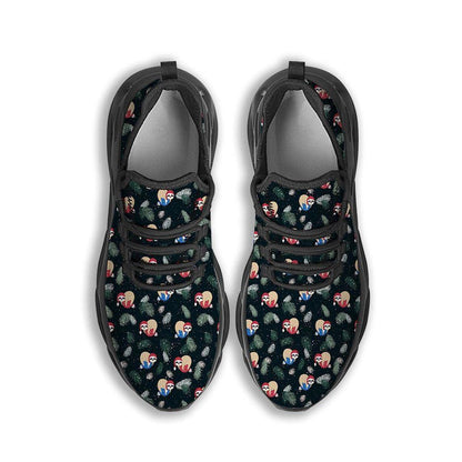 Sloths Sleeping Christmas Print Pattern Black Max Soul Shoes, Christmas Sneakers, Christmas Shoes, Christmas Clunky Sneaker