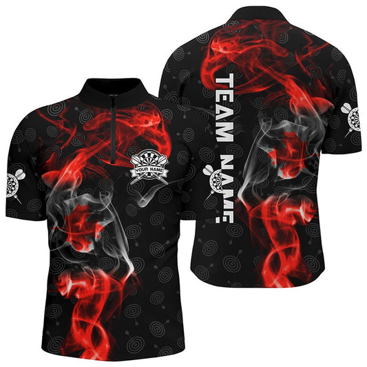 Smoky Canada Flag Darts Jerseys Shirt Custom Patriotic Darts Shirt For Men Dart Jersey, Darts Team Jersey Shirt