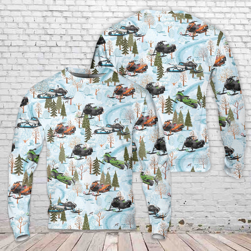 Snowmobiles Christmas Sweater 3D, Christmas Ugly Sweater, Sweater Xmas, Ugly Sweater