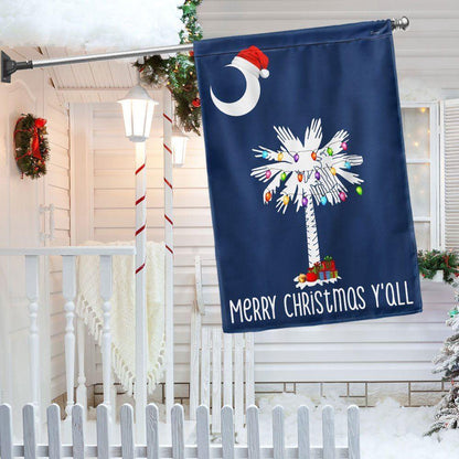 South Carolina Christmas Flag Merry Christmas Y'all, Christmas Outdoor Decor Decoration