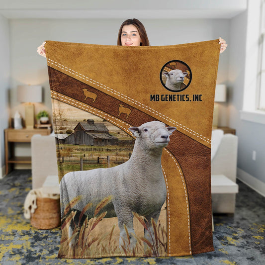 Southdown Ram For Customer Blanket, Farm Blanket, Farm Animal Blanket