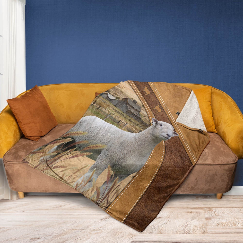 Southdown Ram For Customer Blanket, Farm Blanket, Farm Animal Blanket