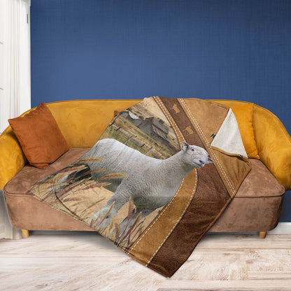 Southdown Ram For Customer Blanket, Farm Blanket, Farm Animal Blanket