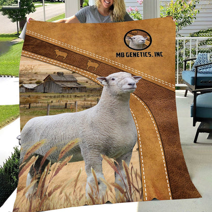 Southdown Ram For Customer Blanket, Farm Blanket, Farm Animal Blanket