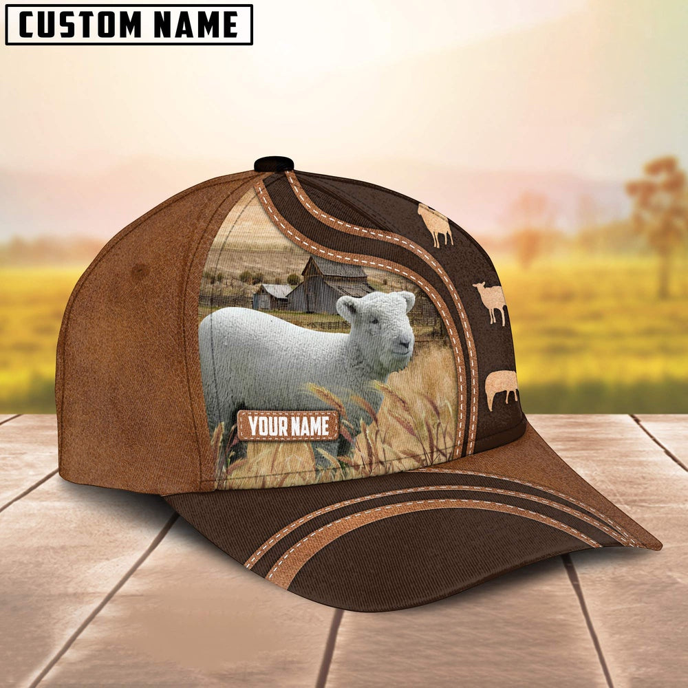 Southdown Sheep Customized Name Brown Cap, Farmer Cap, Cap For Farmers, Best Farm Hat, Farm Use Hat
