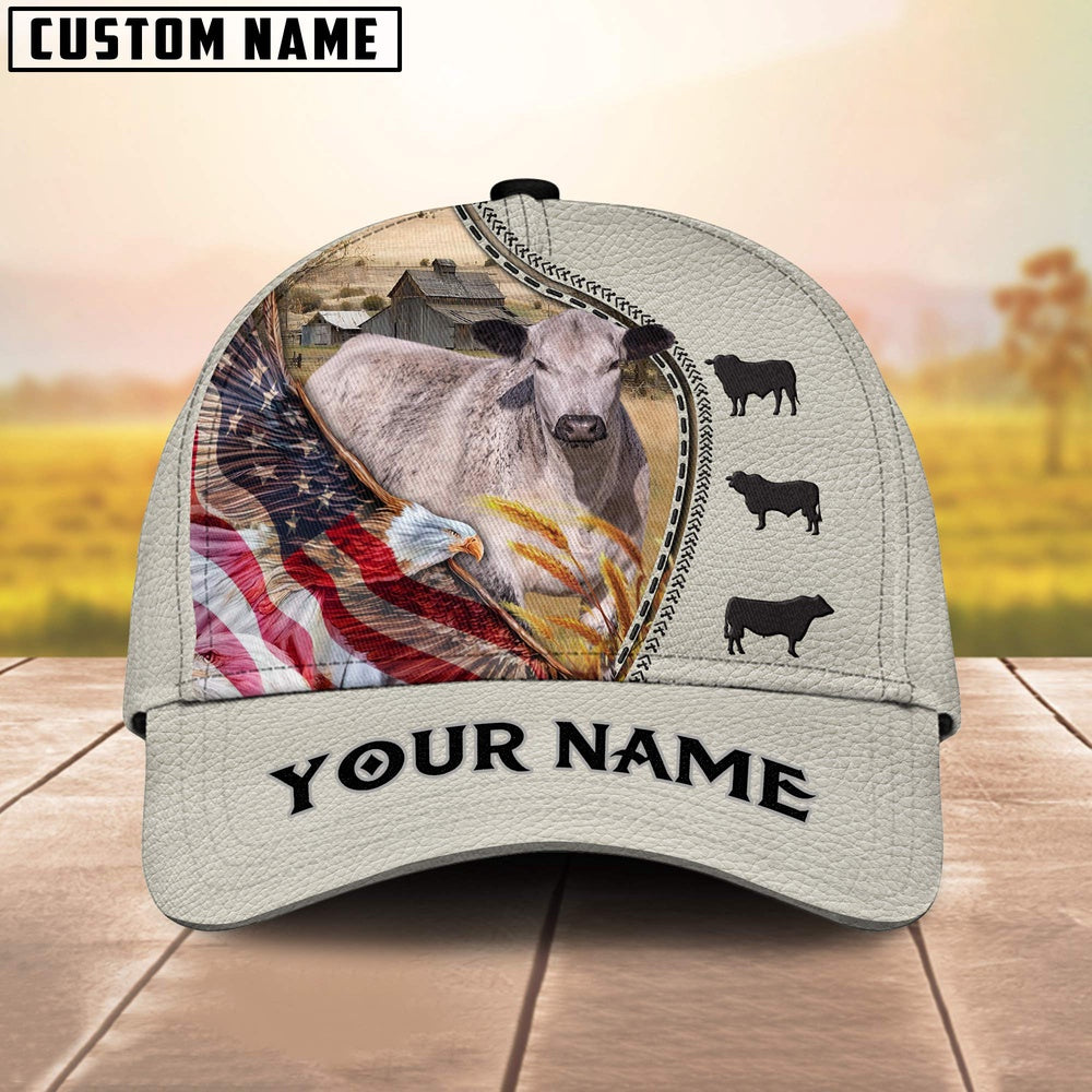 Speakle Park Eagle US Flag Leather Pattern Customized 3D Cap, Farmer Cap, Cap For Farmers, Best Farm Hat, Farm Use Hat
