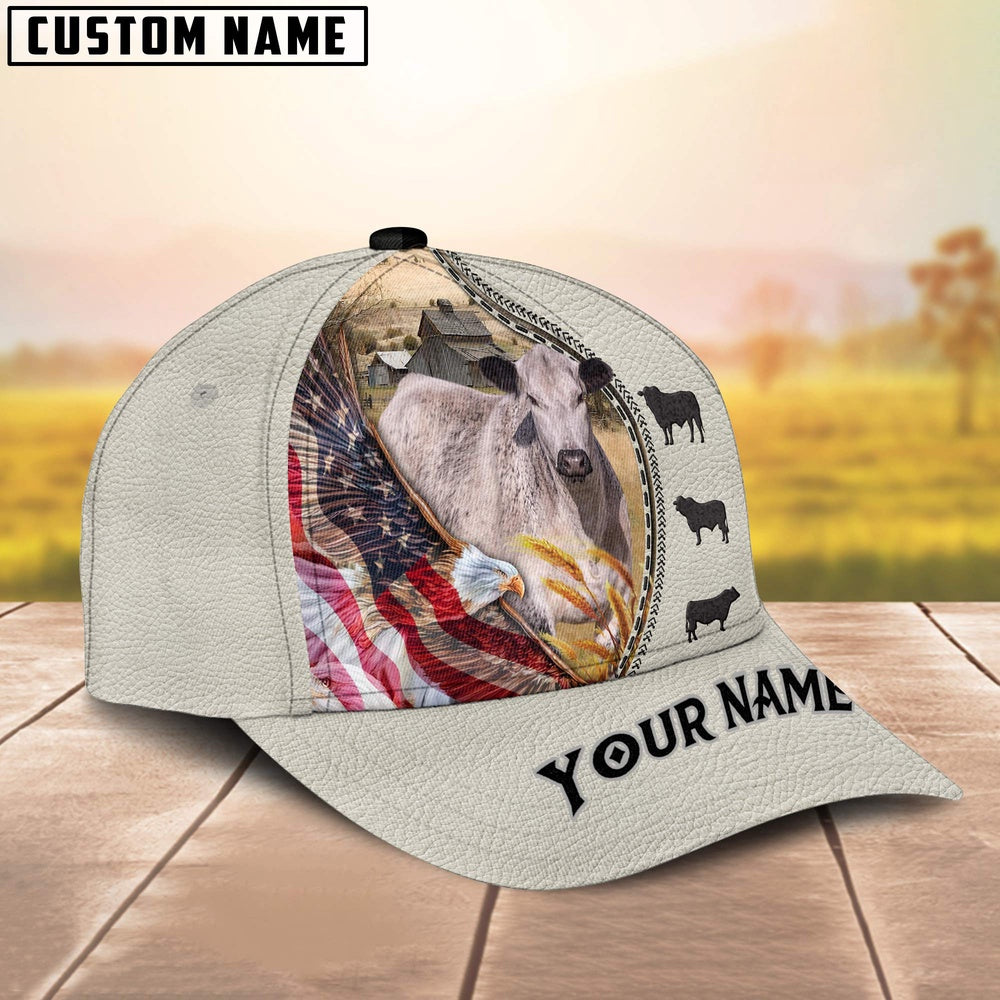 Speakle Park Eagle US Flag Leather Pattern Customized 3D Cap, Farmer Cap, Cap For Farmers, Best Farm Hat, Farm Use Hat