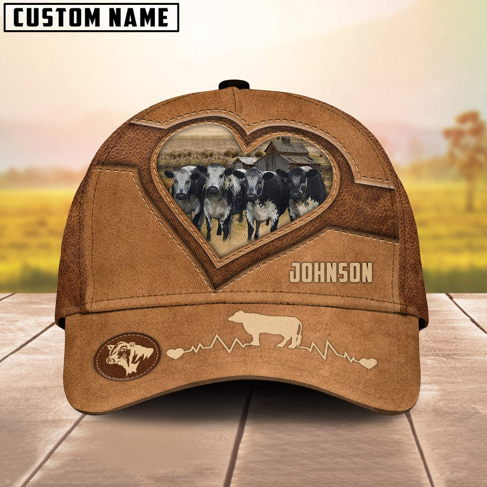 Speckle Park Heart Shaped Style Customized Name Cap, Farmer Cap, Cap For Farmers, Best Farm Hat, Farm Use Hat