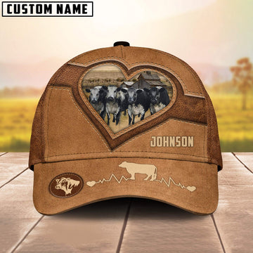 Speckle Park Heart Shaped Style Customized Name Cap, Farmer Cap, Cap For Farmers, Best Farm Hat, Farm Use Hat