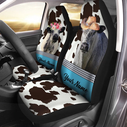 Speckle Park Pattern Customized Name Dairy Cow Car Seat Cover, Car Seat Cover, Farm Car Seat Cover, Pet Seat Covers