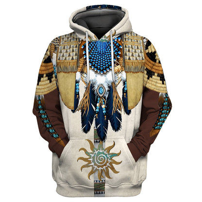 Spirit Of The Earth Native American All Over Printed Hoodie, Native American Hoodie, 3D Native American Hoodie