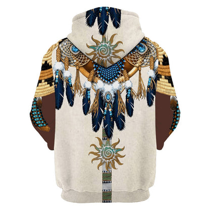 Spirit Of The Earth Native American All Over Printed Hoodie, Native American Hoodie, 3D Native American Hoodie