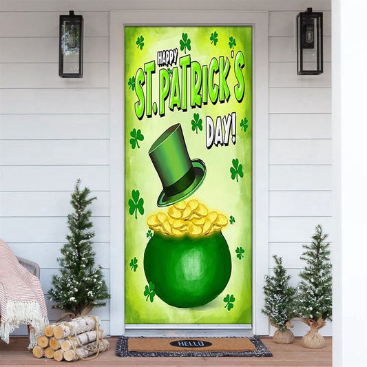 St Patty's Pot O' Gold Door Cover, Patricks Day Home Door, Patrick Day Home Decor