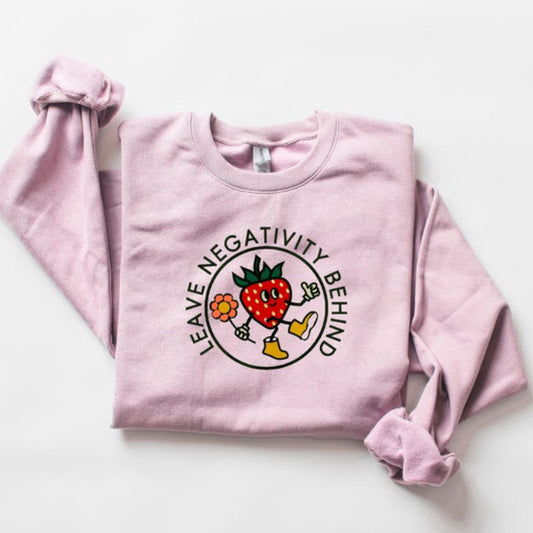Strawberry Embroidered Sweatshirt 2D Crewneck Sweatshirt For Men And Women, Christmas Embroidered, Christmas Gifts