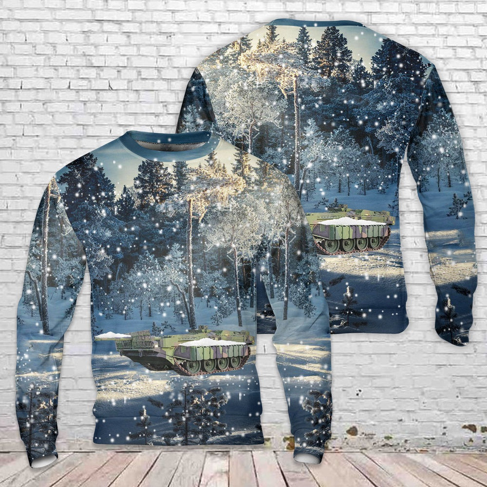 Swedish Army Stridsvagn 103 tank Christmas Sweater, Christmas Ugly Sweater, Sweater Xmas, Ugly Sweater