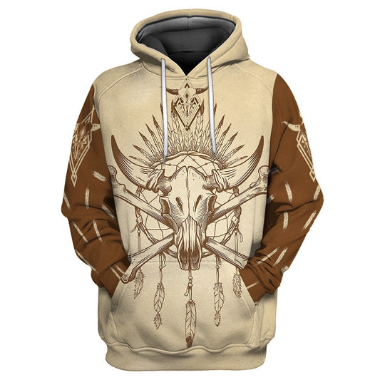 Tessffel Indian Tribe Native American All Over Printed Hoodie, Native American Hoodie, 3D Native American Hoodie