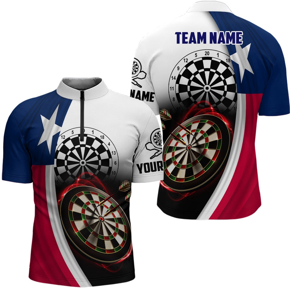 Texas Flag Darts Jersey Shirt Customized Darts Shirt For Dart Lovers Mens Dart Jersey, Darts Team Jersey Shirt