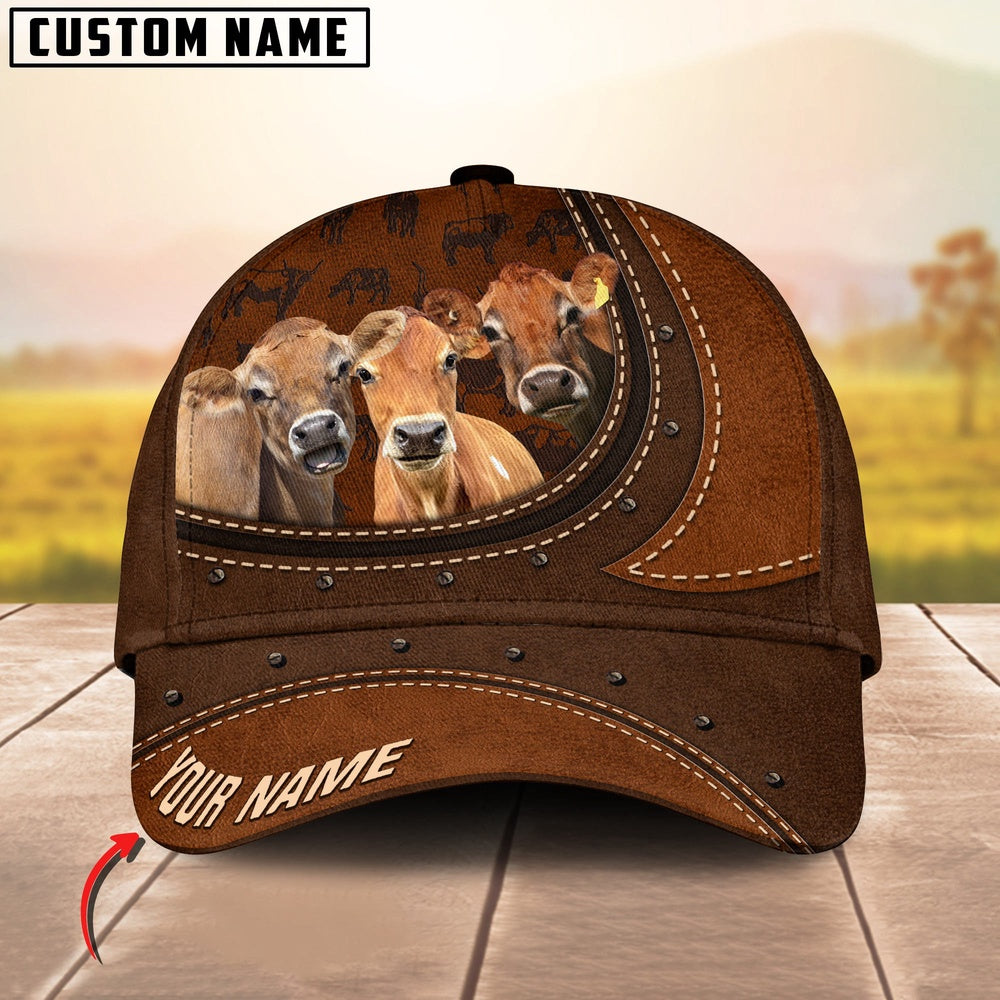 Texas Jersey Leather Pattern Art Customized Name Cap, Farmer Cap, Cap For Farmers, Best Farm Hat, Farm Use Hat