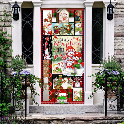 There's Snow Place Like Home Snowman Door Cover, Christmas Outdoor Decoration, Christmas Gift Decor
