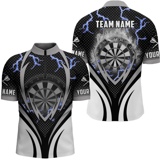 Thunder Lightning Mens Dart Jersey Shirt Custom Cool Darts Shirt For Men Dart Jersey, Darts Team Jersey Shirt