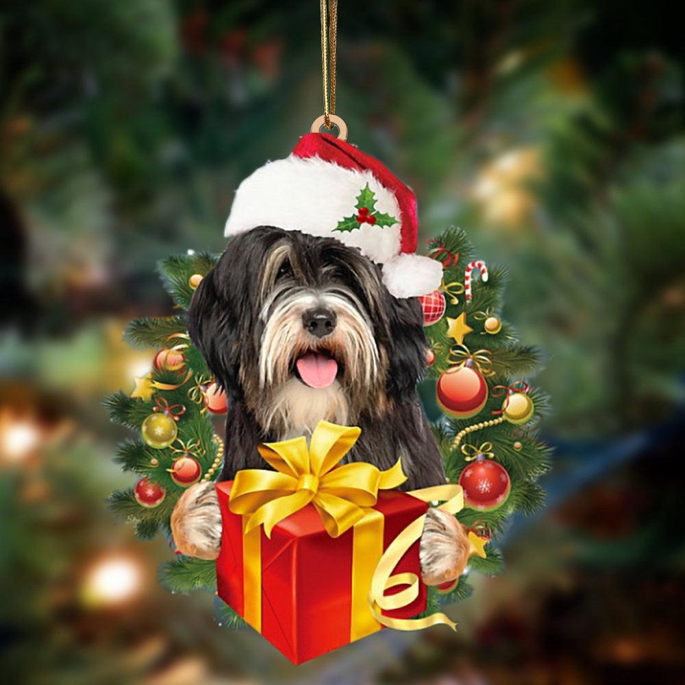 Tibetan Terrier Give Gifts Hanging Ornament, Flat Acrylic Dog Ornament, Ornament Gift Dog Lovers, Christmas Ornament