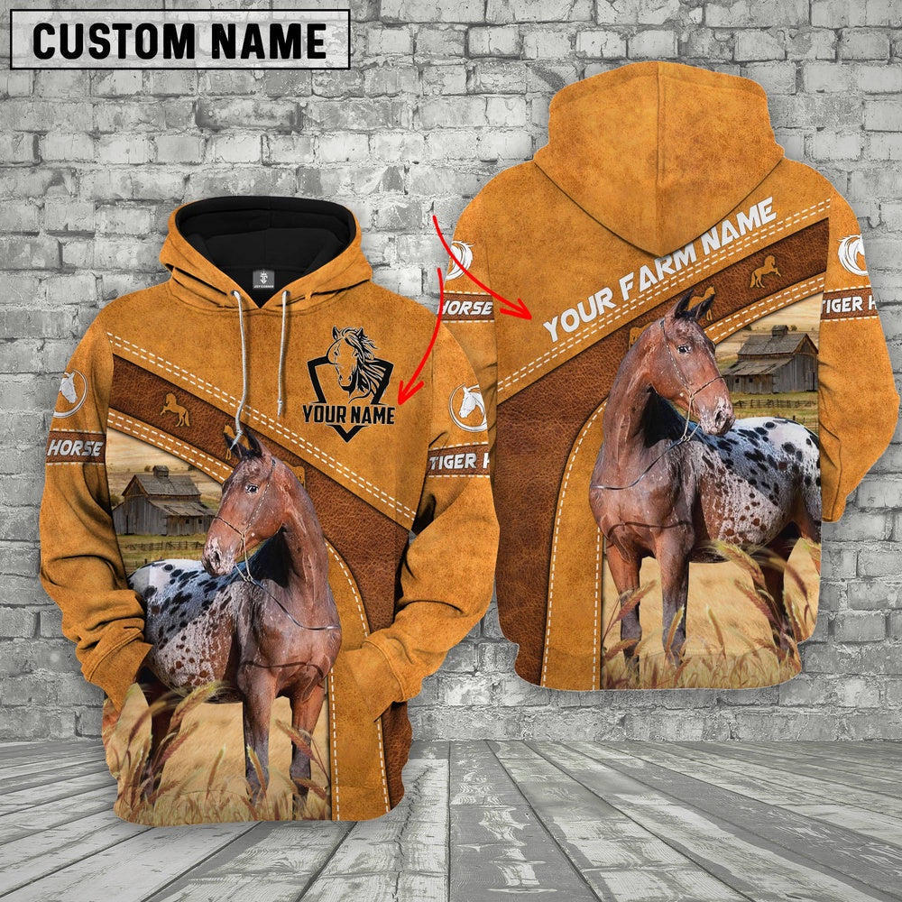 Tiger Horse Custom Name Race Hoodie, Farmer Hoodie, Custom Farm Shirts, Farmer T Shirt