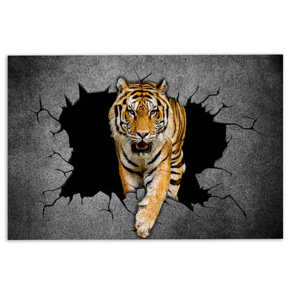Tiger Welcome Doormat, Tiger Crack Pattern Gift For Animal Lover, Woman, Man, Friend Welcome Doormat, Pets Home Decor Door Mat