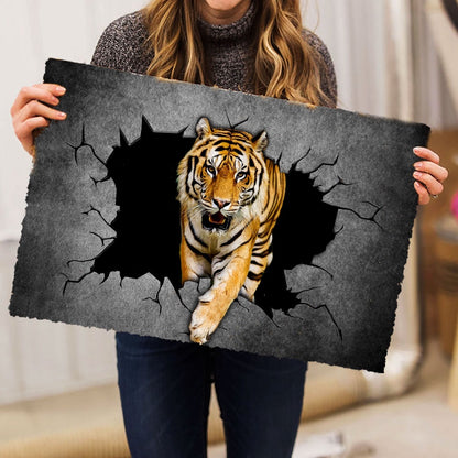 Tiger Welcome Doormat, Tiger Crack Pattern Gift For Animal Lover, Woman, Man, Friend Welcome Doormat, Pets Home Decor Door Mat
