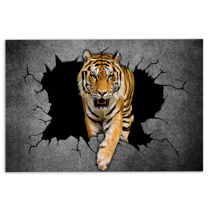 Tiger Welcome Doormat, Tiger Crack Pattern Welcome Doormat, Pets Home Decor Door Mat
