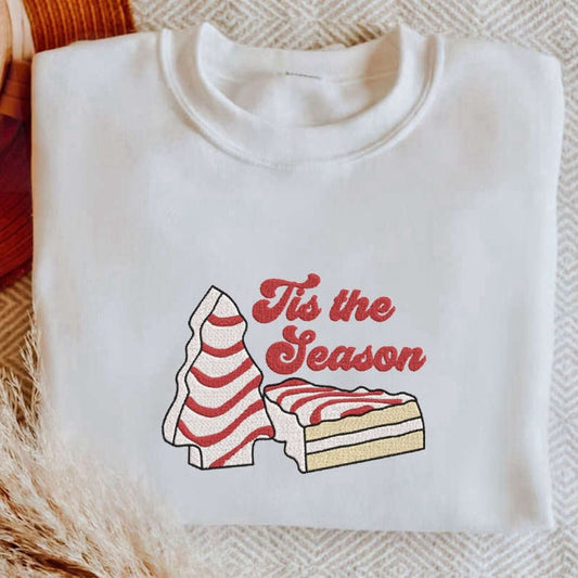 Tis The Season, Embroidered Tis The Season Sweatshirt, Gift For Christmas, Christmas Embroidered, Christmas Gifts