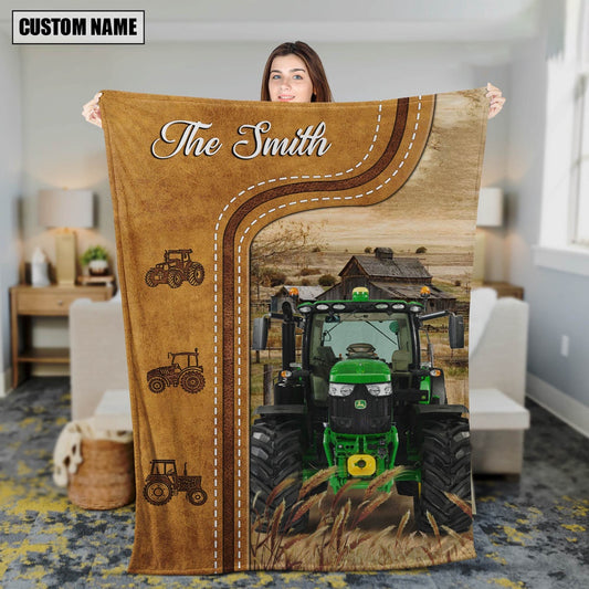 Tractor Custom Name Blanket Collection, Farm Blanket, Farm Animal Blanket